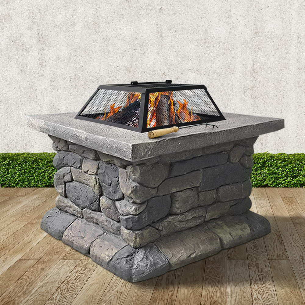 Brunswick Rustic Style Fire Pit Wood Heater